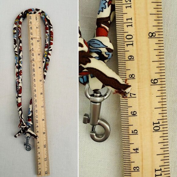 Vera Bradley Fabric Lanyard Floral Brown Multicolor Pattern Keychain ID Holder - Picture 6 of 9